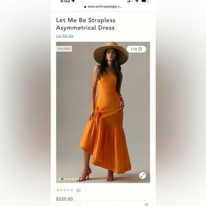 COPY - Anthropologie Let Me Be Strapless
Asymmetrical Dress.